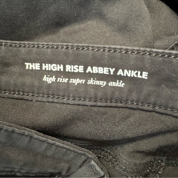 AG/ Anthropologie High Rise Abbey Ankle Black Super Skinny Jeans - Picture 3 of 9